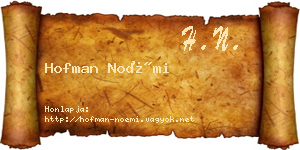 Hofman Noémi névjegykártya